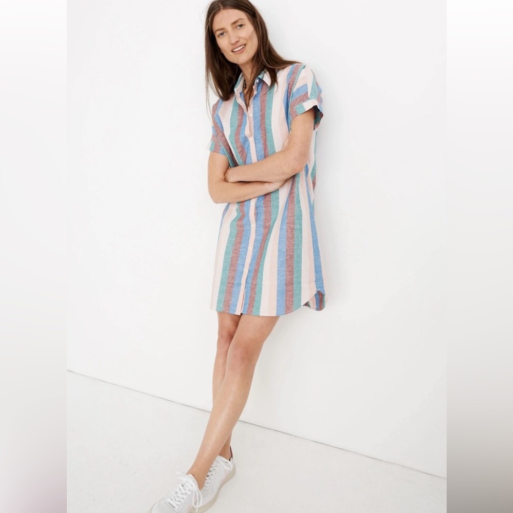 Madewell linen blend dress size Medium
